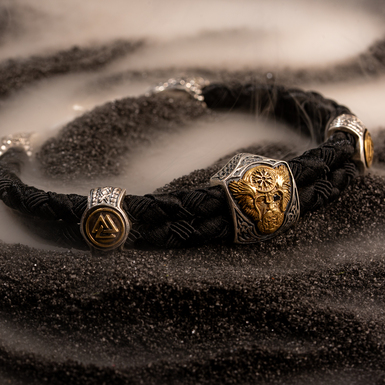 Мужской браслет из серебра и латуни Pandora "Один непобедимый" от Arhaika