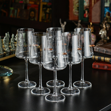 Набор из 6 бокалов для вина с пулями