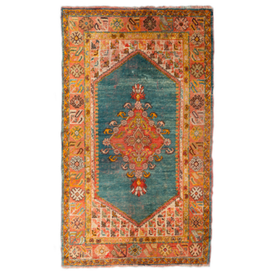 Старинный турецкий ковер, сер. XIX века