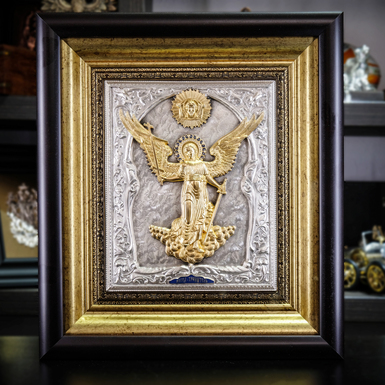 Икона "Ангел Хранитель" с камнями Сваровски