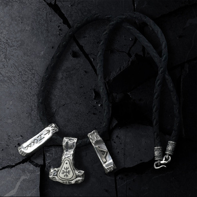 Срібна підвіска "Лісовий Тор" (латунь, вставка з оленячого рогу) від Arhaika