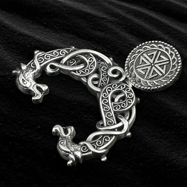 Срібна підвіска-амулет "Лунниця драконяча" (без ланцюжка) від Arhaika