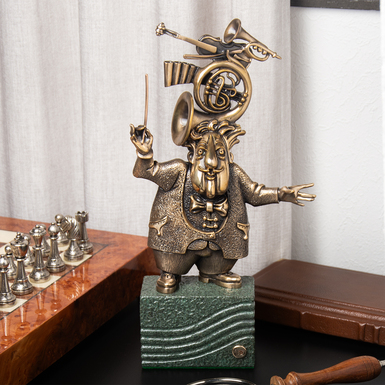 Скульптура из бронзы и мрамора "Человек-оркестр" от Вячеслава Дидковского