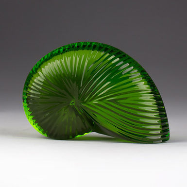 Хрустальная статуэтка "Green shell" от Baccarat, Франция, вторая половина 20 века