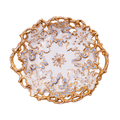 Фарфоровое блюдо от Tielsch Porzellan-Manufaktur, Германия, конец 19 века