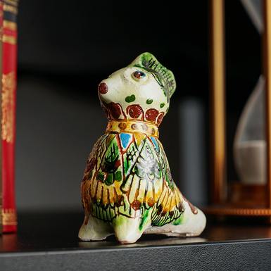 Статуэтка ручной работы с элементами косовской рисованной керамики "Птичка"