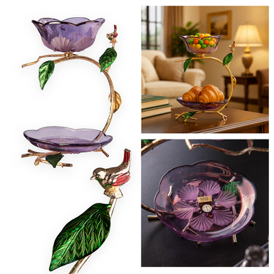 Хрустальная конфетница с позолотой "Flower garden" от Cre Art, Италия