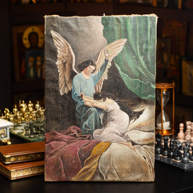 Картина на религиозную тематику конца 19 века, Киевская область (без реставрации)