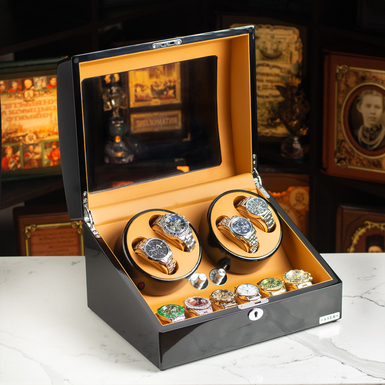 Шкатулка для подзавода четырех часов "Quardo" от Asen