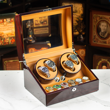 Шкатулка для подзавода четырех часов "Octob" от Asen