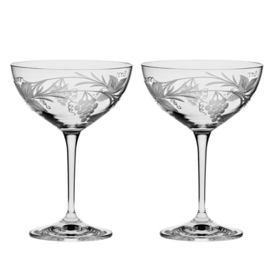 Crystal Champagne Flutes "Dynasty" by Royal Buckingham, The United Kingdom