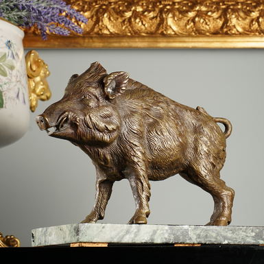 Антикварная бронзовая скульптура "Boar" (4 кг), Европа, конец 19-го – начало 20-го века