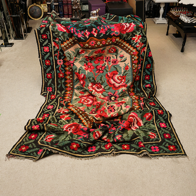 Шерстяной ковер "Благородные цветы", Виннитчина, начало XX века, 1920 годы (2х3 м)