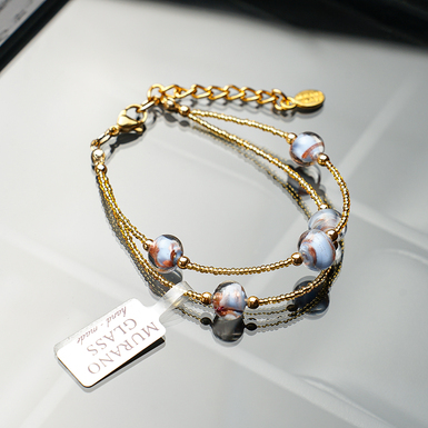 Браслет "Небесные краски" из муранского стекла