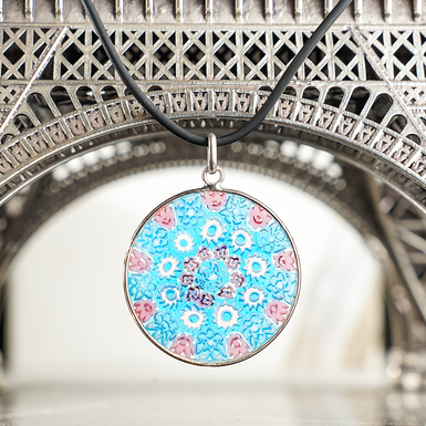 Кулон "Цветы" из муранского стекла