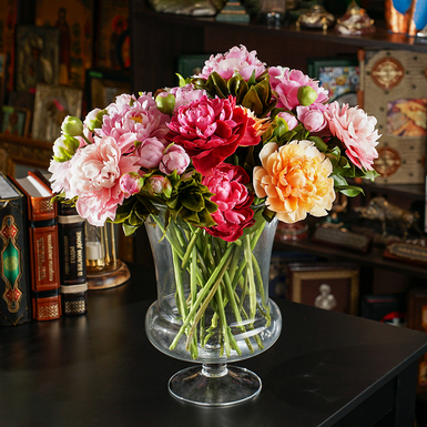 Букет пионов из холодного фарфора ручной работы "Liora" от Flora Moderling