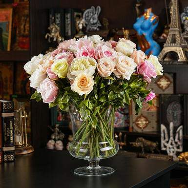 Букет роз из холодного фарфора ручной работы "Florena" от Flora Moderling