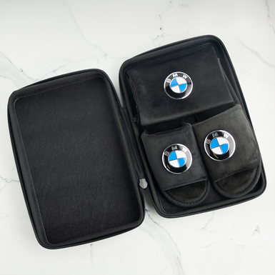 Подарочный комплект тапочки и чехол "BMW"