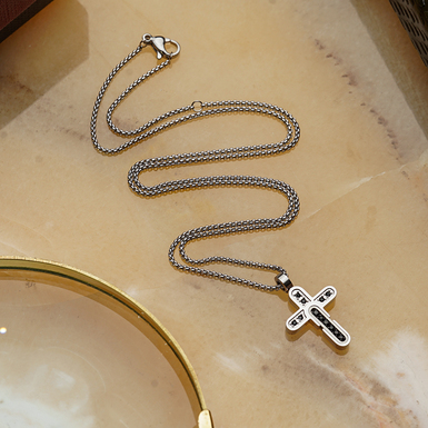 Крестик из стали с цирконием "Trust" от Sovrani