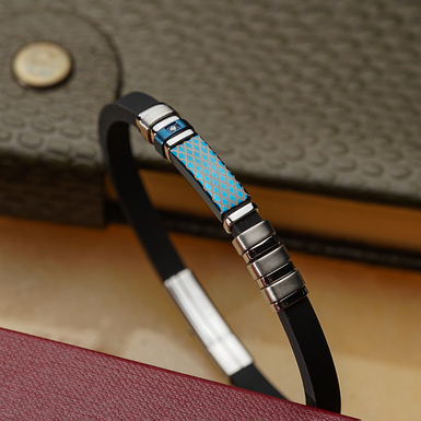 Браслет из стали и силикона "Cerulean" от Sovrani