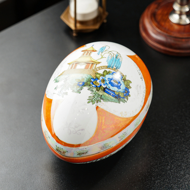 Раритетная номерная шкатулка для конфет или драгоценностей от JLMenau von Henneberg Porzellan, Германия, начало ХХ века