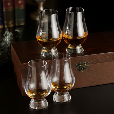 Набор для виски Elegance (4 бокала) в деревянной коробке
