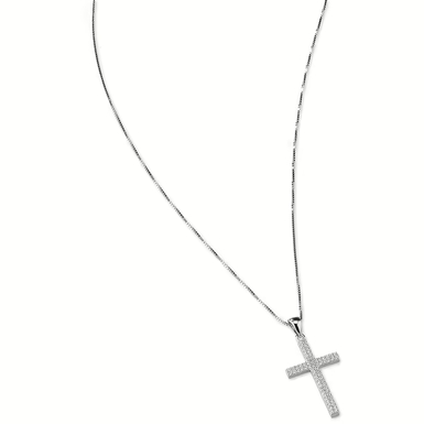 Крестик Energy из серебра 925 пробы с кубическим цирконием от SOVRANI