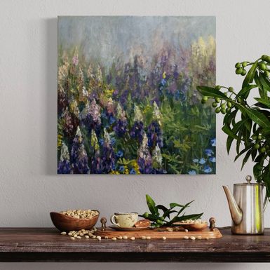 Картина "Люпин, теплый летний день", Татьяна Хитра