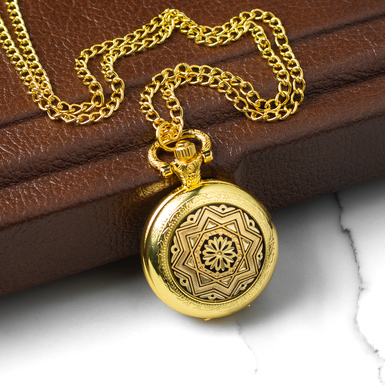 Кулон с часами Starring с позолотой от бренда Anframa