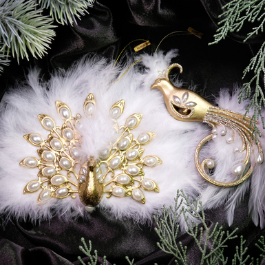 Ялинковий набір "White peacocks"