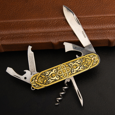 Складной нож "Optic" с позолотой от Anframa