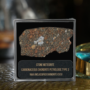 Сертифицированный метеорит Chondrite Retrologic Type 3, 7.41 г (Марокко)