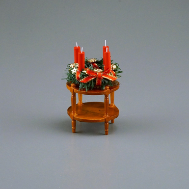 Miniature "Side Table with Advent Wreath" by Reutter Miniaturen