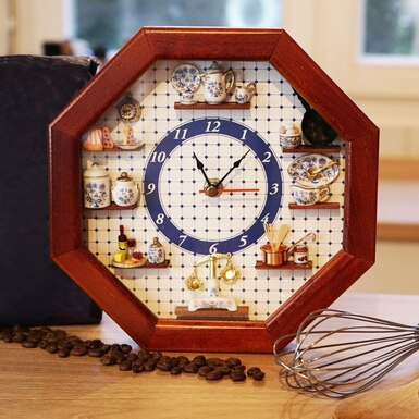 Миниатюра "Настенные часы — Синий лук" от Reutter Miniaturen