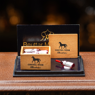 Miniature "Wine Bottles in a Box" by Reutter Miniaturen