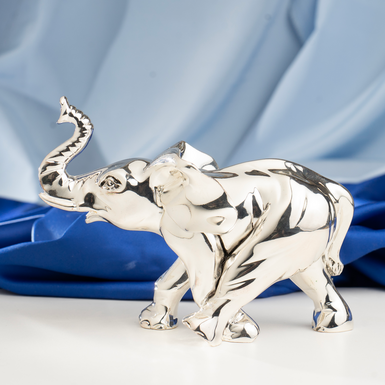 Silver-plated elephant figurine by Exetera Argenti