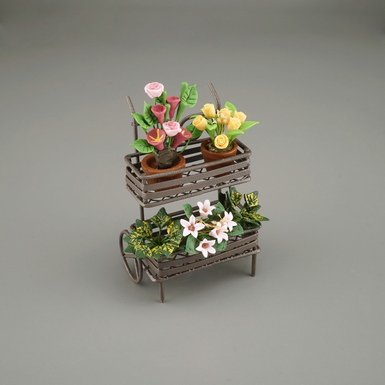 Миниатюра "Тележка с цветами" от Reutter Miniaturen