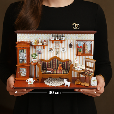 Коллекционная настенная миниатюрная подвесная "Гостиная" от Reutter Miniaturen