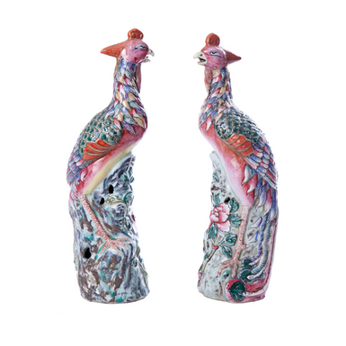 Пара редких старинных фарфоровых скульптур "Rebirth", Китай, середина 19 века