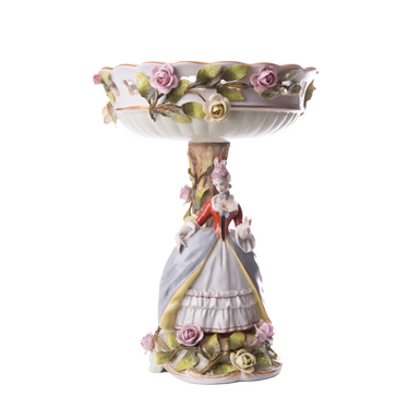 Раритетная фарфоровая конфетница "Oreliane" мануфактуры PLAUE PORCELAIN MANUFACTORY, Германия, 2 половина 20-го века