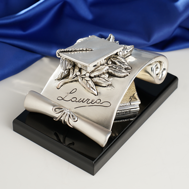 Exetera Argenti's "Educational Achievement" silver-plated statuette