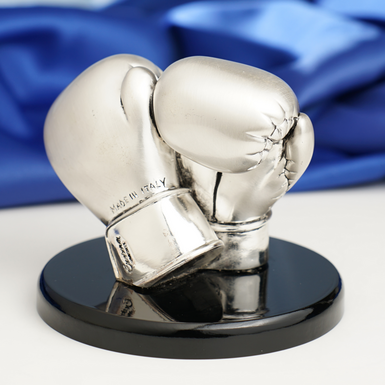 Silver-plated figurine "Boxing Gloves" by Exetera Argenti (matte)