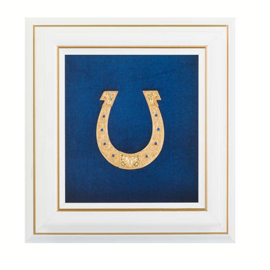 Декоративный коллаж «Подкова» (металл, позолота, эмали, инкрустация)