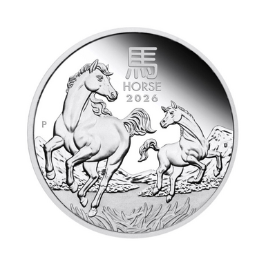 Срібна монета "Рік Коня", 1 долар (2026)