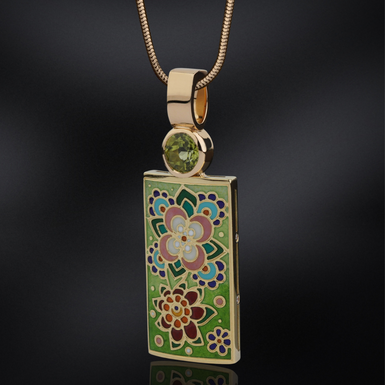 Золота підвіска з діамантами "Райський сад" від Lobortas