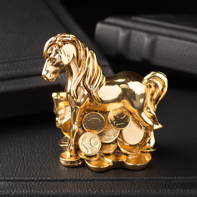 Позолоченная статуэтка "Лошащая несущая богатство" от ArtBe