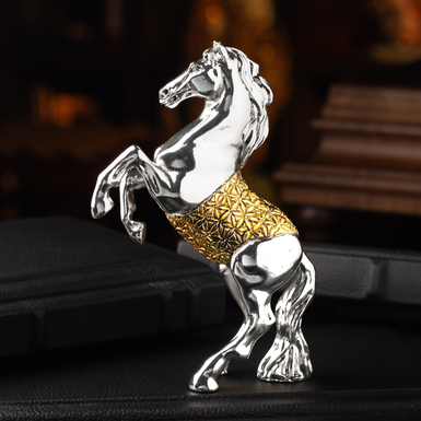 Посеребренная и позолоченная статуэтка "Статный конь" от ArtBe