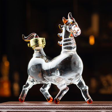 Стеклянный декантер для виски "Год лошади" из коллекции "Китайский гороскоп" от The Wine Savante (150 мл)