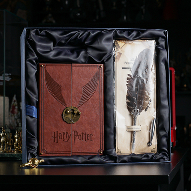 Подарочный набор "Сокровища мира Гарри Поттера" (блокнот, перо, снитч)