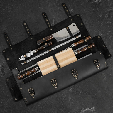 Набор шампуров "Grill Master" в кожаном кейсе (13 предметов)